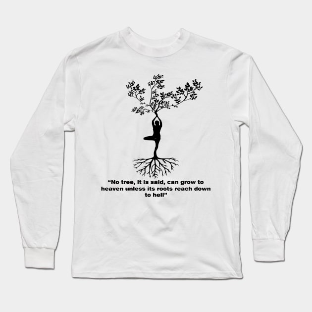 No heaven without hell Carl Jung quote Long Sleeve T-Shirt by Moe99